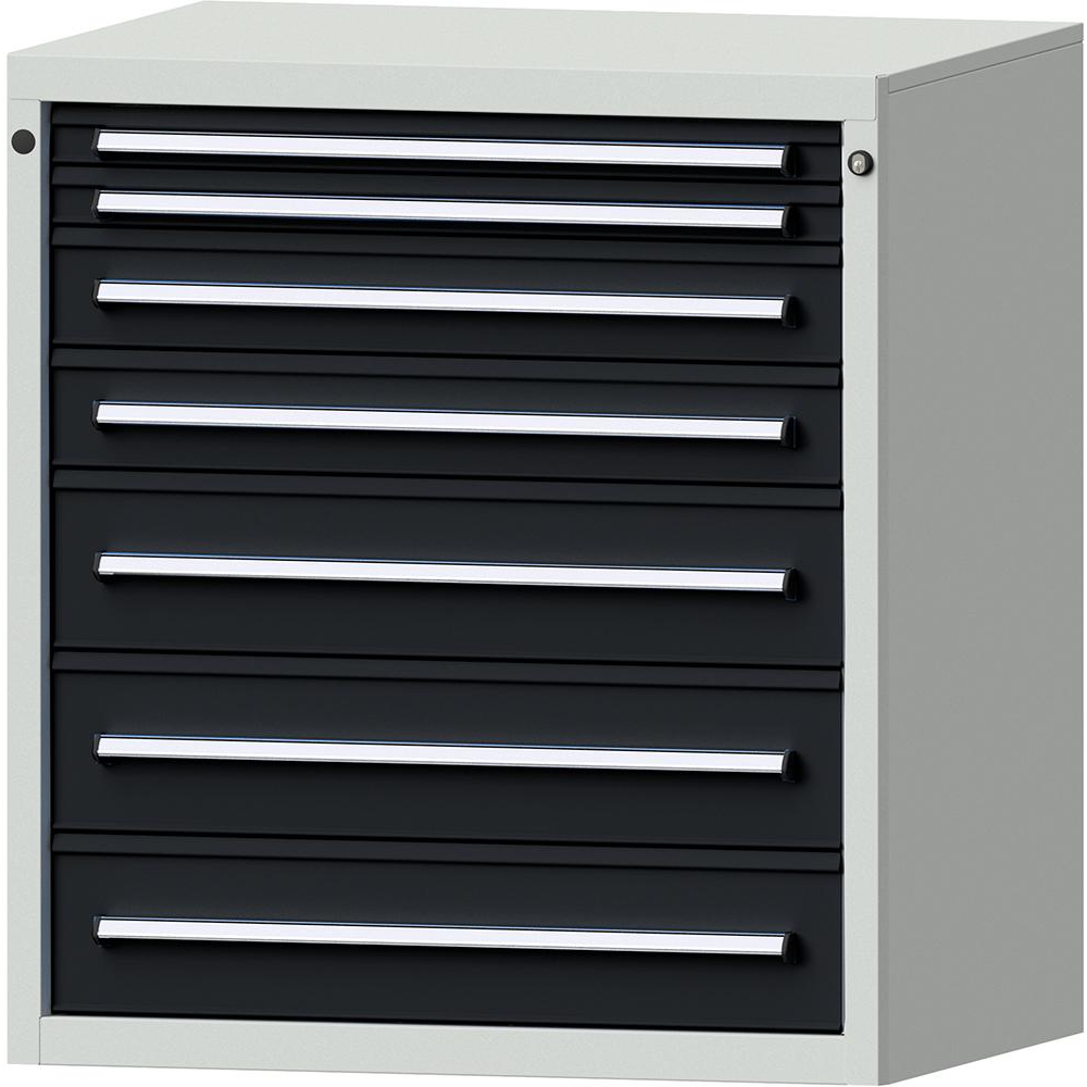 Шкаф формата Ш910хГ700хВ1000мм RAL7035/7016 7 ящиков 75кг 3196 2836 Fplus