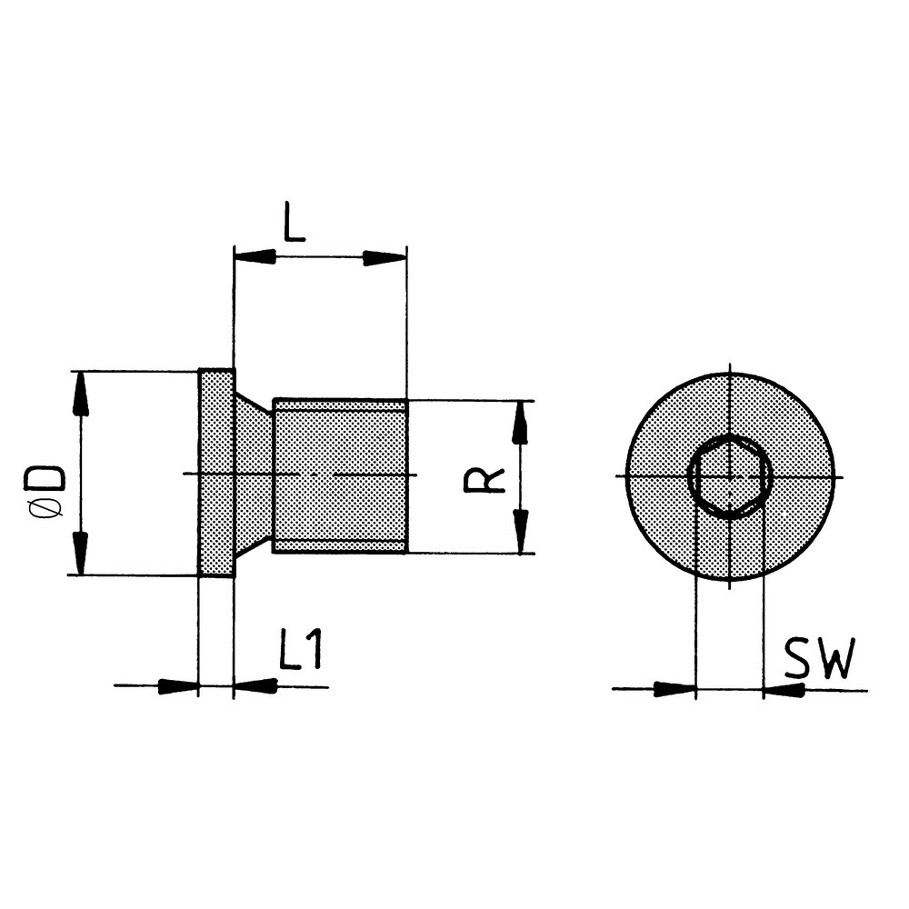 картинка Резьбовая заглушка АМF 69393 от магазина "Элит-инструмент"