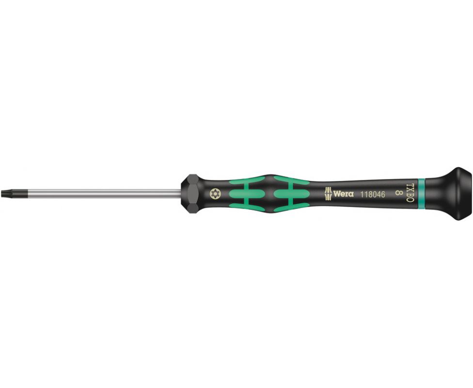 Отвертка Wera Kraftform Micro для электронщика 2067 TORX BO WE-118054 TX 20 х 60 с отверстием