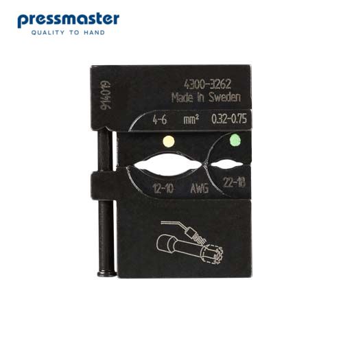 картинка PM-4300-3262/AAA Матрица Pressmaster 4300-3262 для опрессовки соединительных трубок с термоусадкой на провод 0.32 - 6 мм2 от магазина "Элит-инструмент"