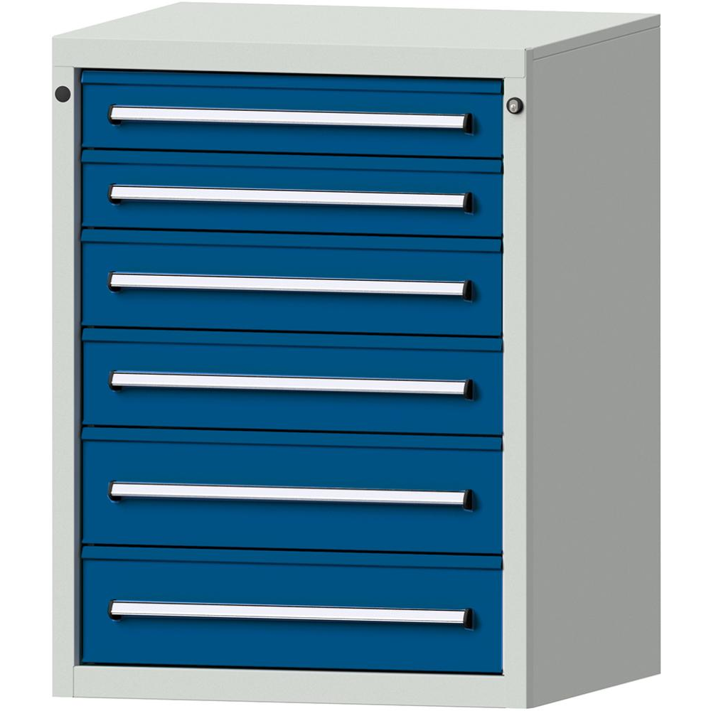 Шкаф формата Ш760хГ700хВ1000мм RAL7035/5010 6 ящиков 75кг 3196 2799 Fplus