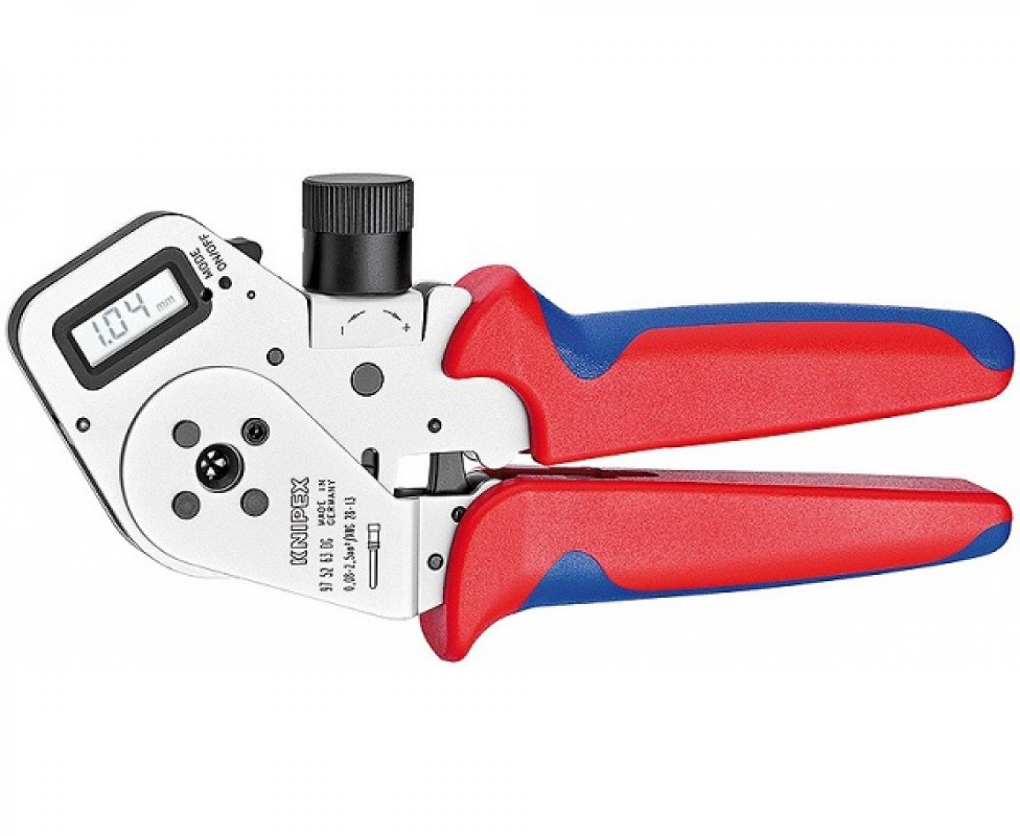 Инструмент цифровой для тетрагональной опрессовки точеных контактов Knipex KN-975263DG