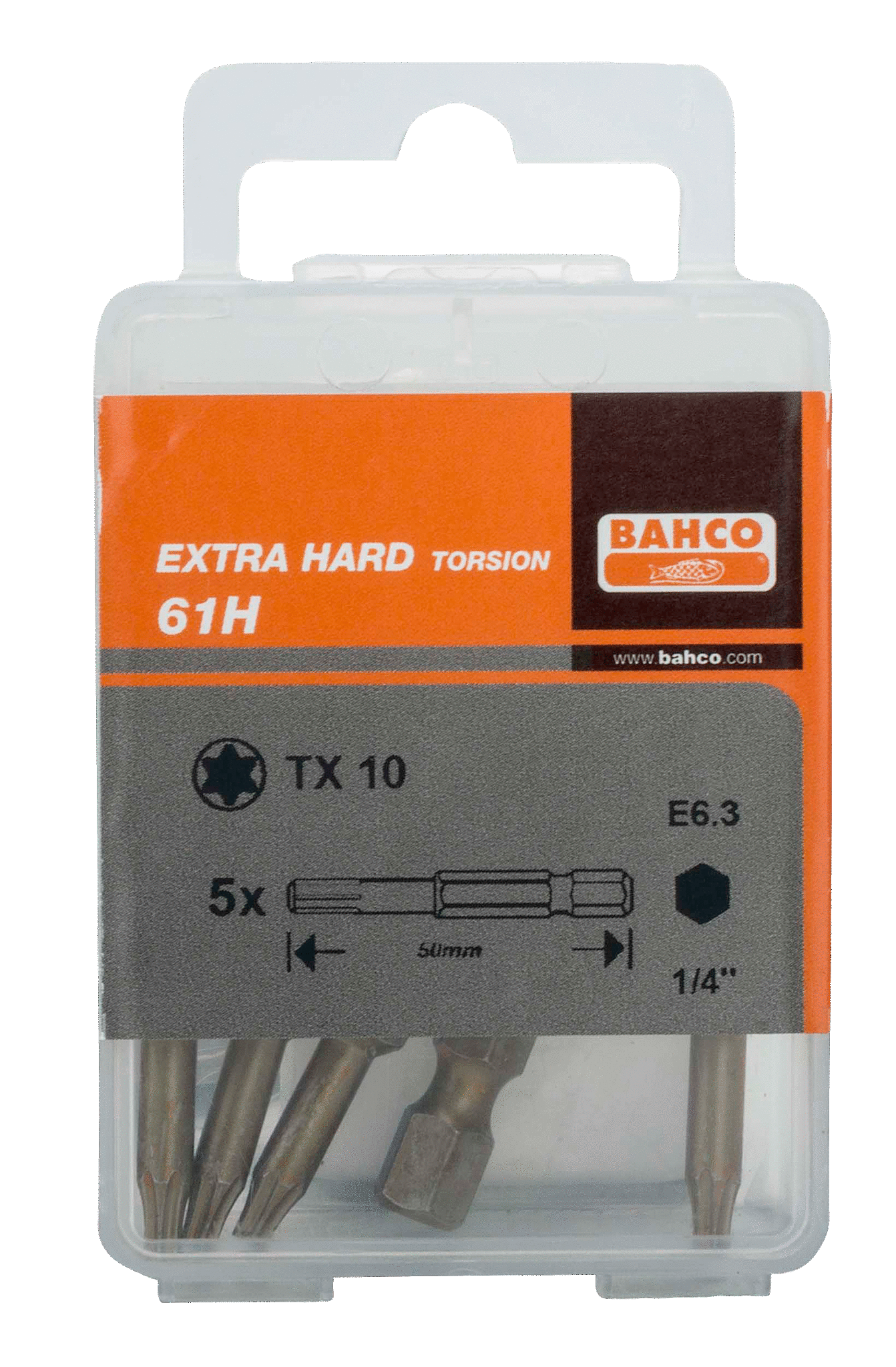 картинка Особо прочные торсионные биты для отверток Torx®, 50 мм BAHCO 61H/50T40 от магазина "Элит-инструмент"