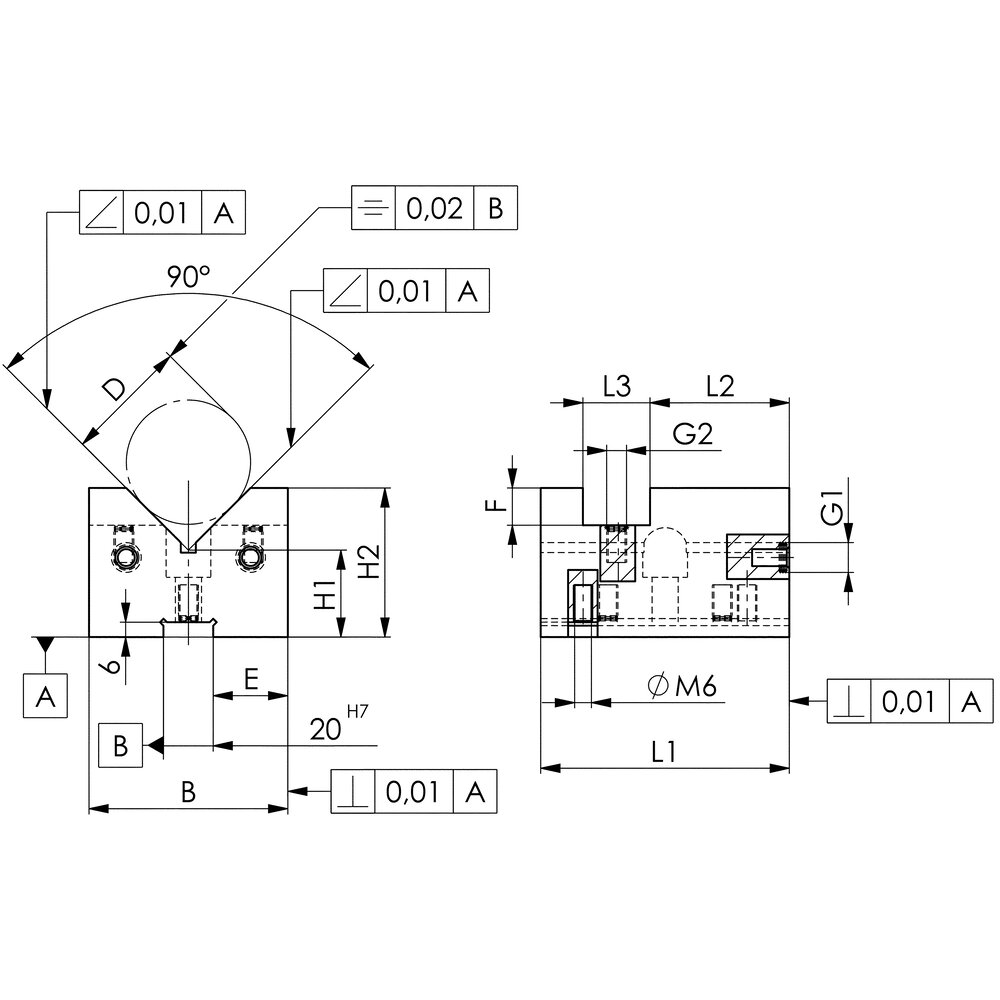 картинка Призматический зажимной блок, пара АМF 75085 от магазина "Элит-инструмент"