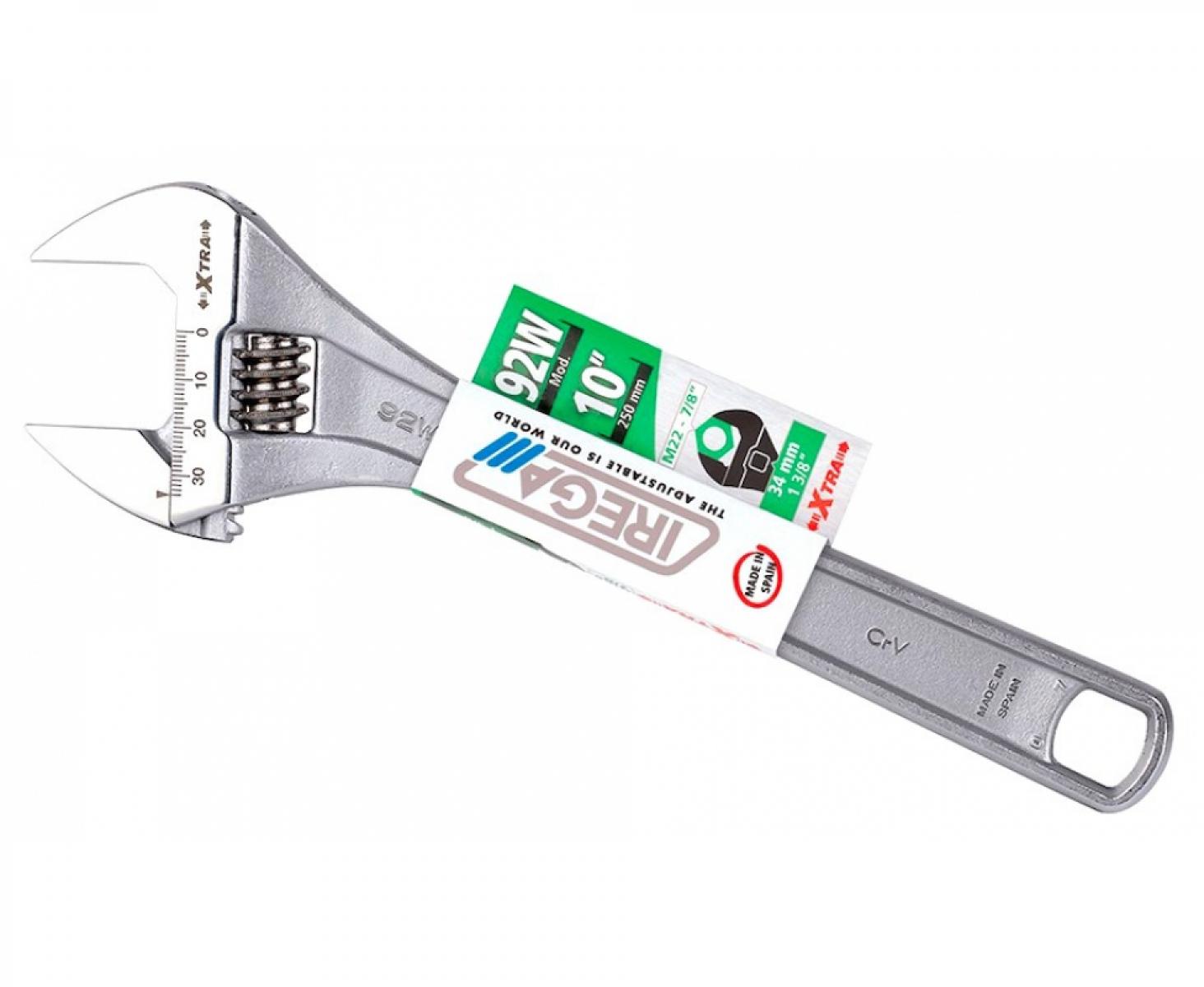 картинка Ключ гаечный разводной хромированный со шкалой 53 мм Irega 92/CE-18 от магазина "Элит-инструмент"