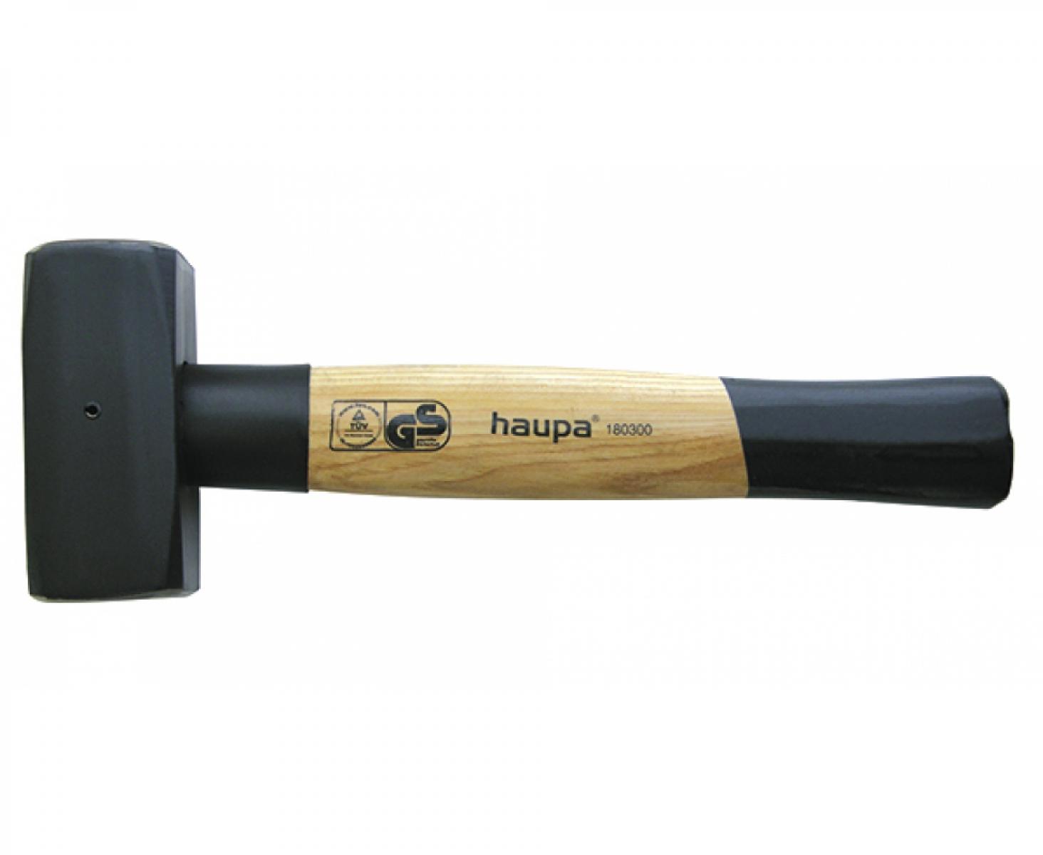 картинка Кувалда с деревянной рукояткой и защитным воротником 1000 гр Haupa 180300 от магазина "Элит-инструмент"