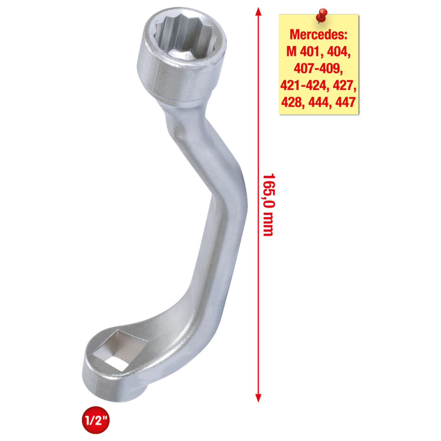 Ключ с цилиндрической головкой 1/2", Mercedes, 12-гранный, ширина зева 17