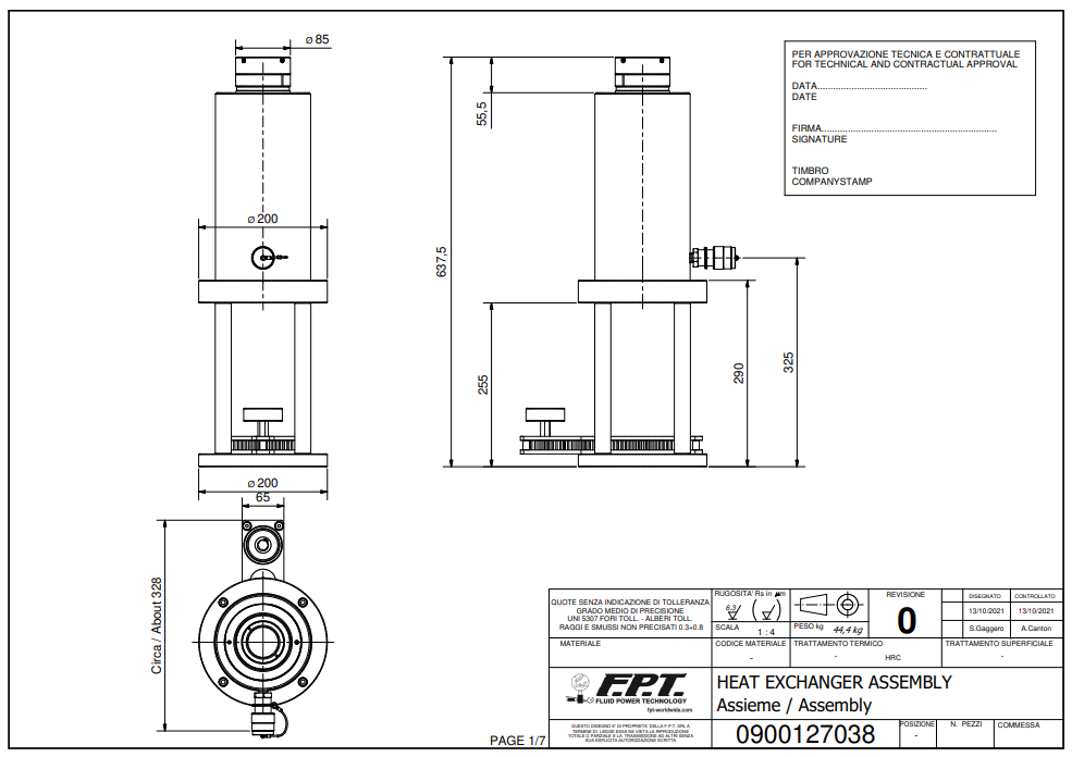 картинка СИСТЕМА ТЕПЛООБМЕННИКА В СБОРЕ 1 FPT 04HEAS-TFA от магазина "Элит-инструмент"