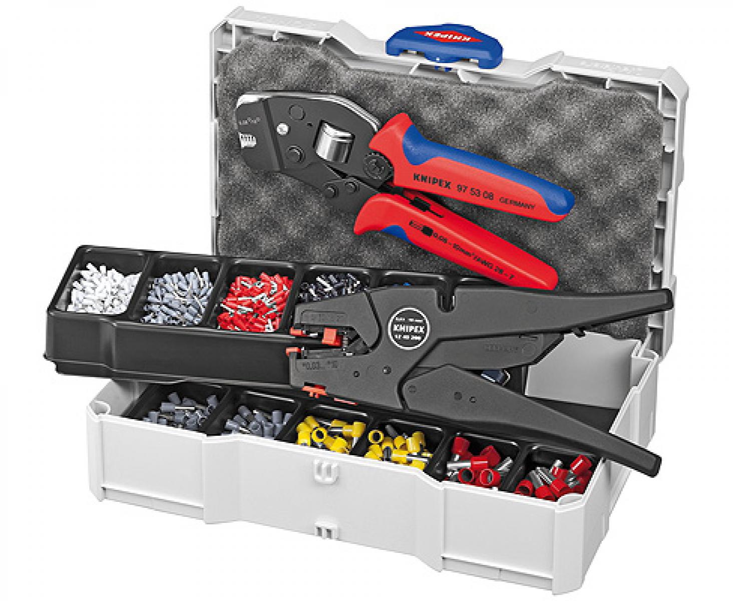 картинка Набор кабельных наконечников для опрессовки контактных гильз Knipex KN-979012 от магазина "Элит-инструмент"