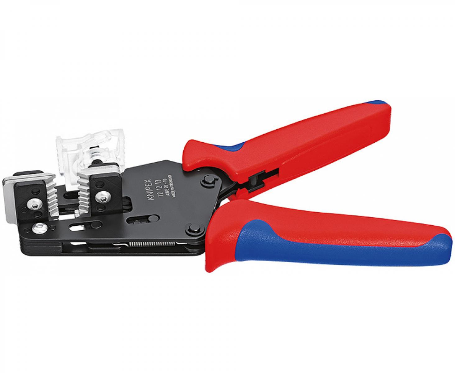 картинка Прецизионный инструмент для удаления изоляции с фасонными ножами Knipex KN-121213 от магазина "Элит-инструмент"