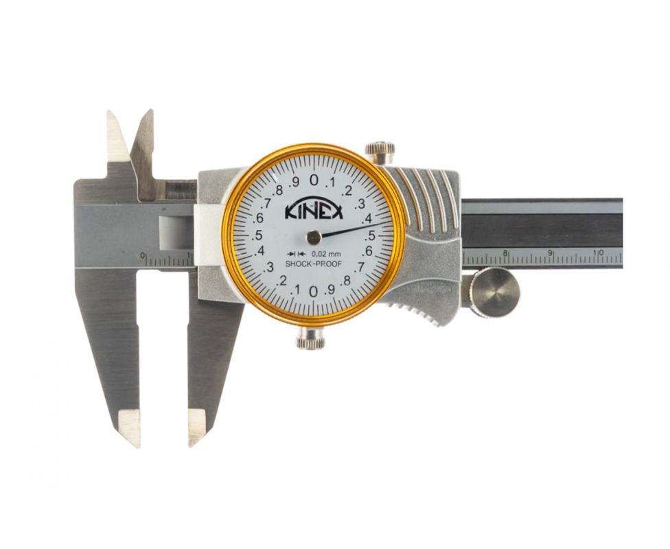 картинка Штангенциркуль стрелочный Kinex 6013-02-150 150 мм от магазина "Элит-инструмент"