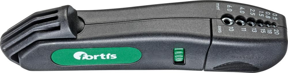 Безопасный нож для зачистки кабеля, с функцией зачистки кабеля, FORTIS 4317784708401 (зачистка провода ø - 4–28 мм)