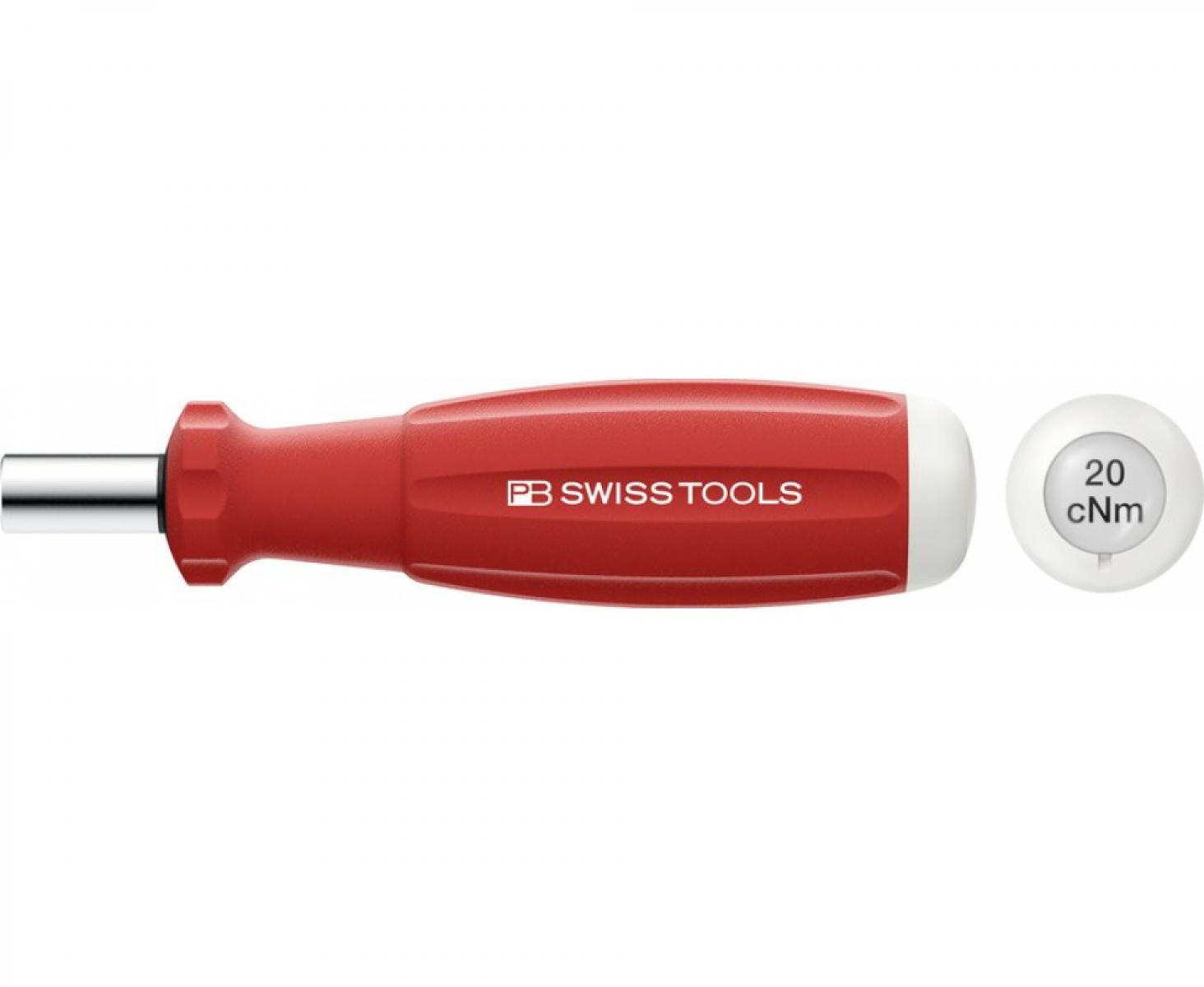 картинка Динамометрическая рукоятка MecaTorque PB Swiss Tools PB 8313.M 20 cNm для сменных бит C6,3 и Е6,3 от магазина "Элит-инструмент"