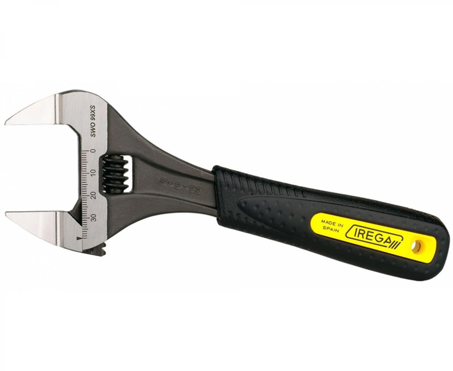 картинка Ключ гаечный разводной фосфатированный ERGOTOP с левым вращением и со шкалой 34 мм Irega ERGO-99W/CBE-10 от магазина "Элит-инструмент"