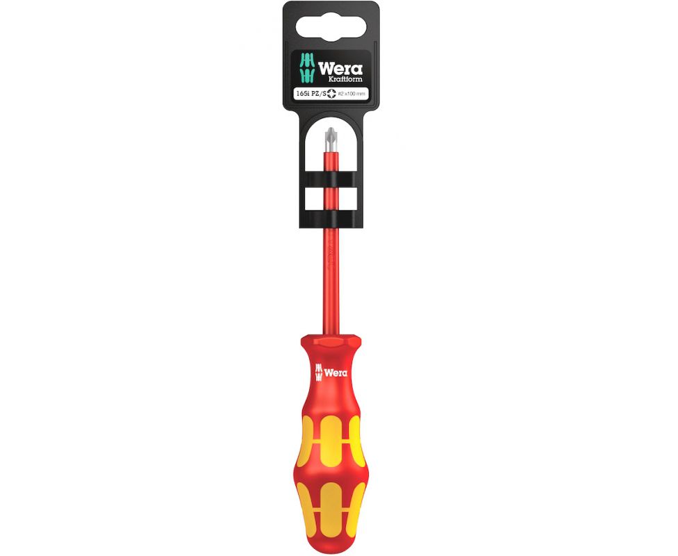 картинка Отвертка Wera Kraftform 165 i PZ/S VDE WE-100021 Pozidriv/шлиц #1 х 80 изолированная от магазина "Элит-инструмент"