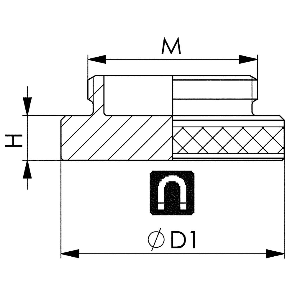 картинка Магнитное основание для винтовых домкратов АМF 558436 от магазина "Элит-инструмент"