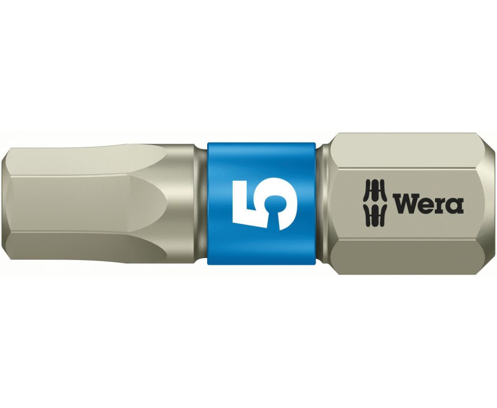 картинка Насадка HEX-Plus Wera 3840/1 TS WE-071072 2.5 х 25 для винтов с внутренним шестигранником, нержавеющая сталь от магазина "Элит-инструмент"