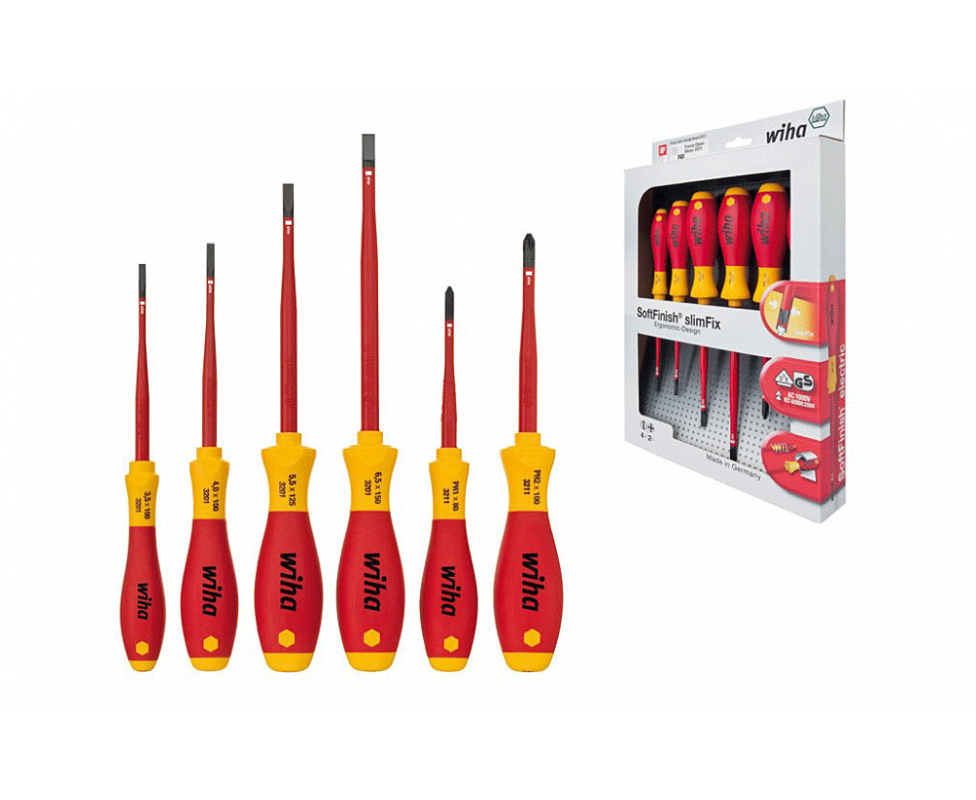 Набор отверток Wiha SoftFinish electric SlimFix 3201 K6 35389