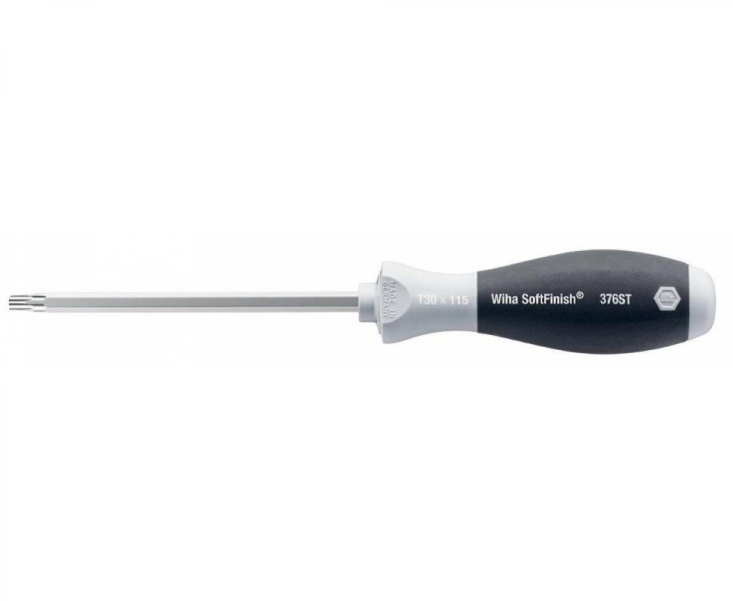Отвертка Wiha SoftFinish TORX 376ST SF 32621 T25 x 100 с шестигранным жалом из нержавеющей стали