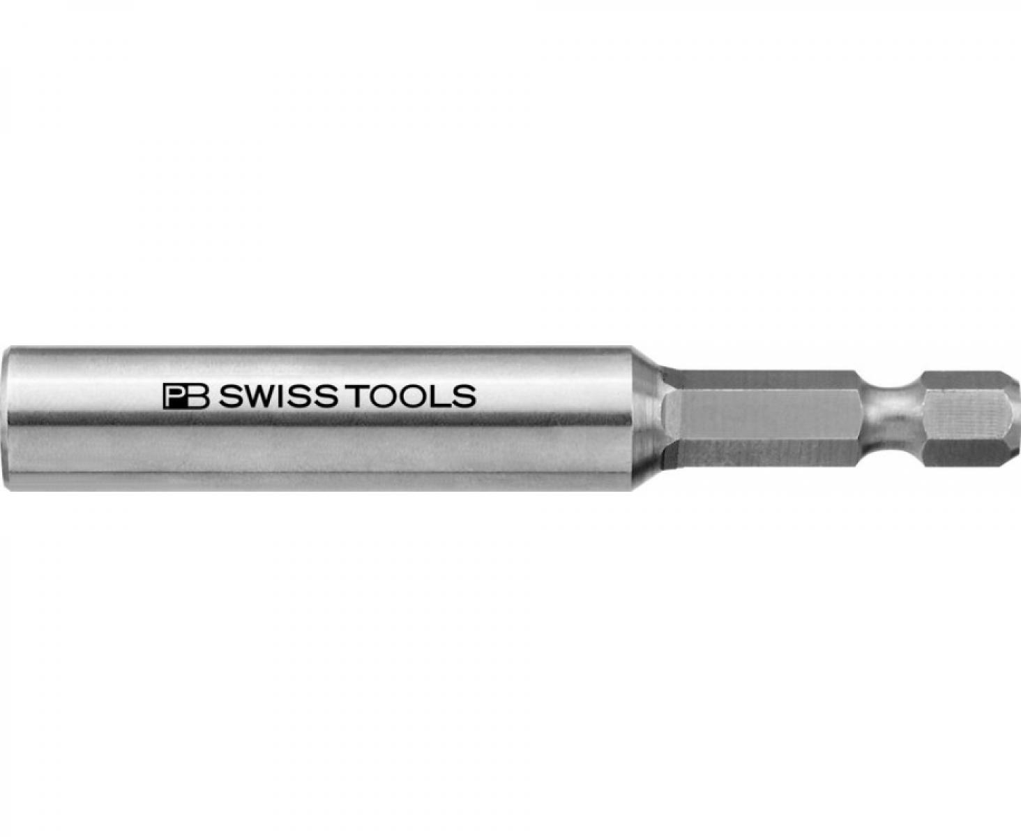 картинка Универсальный держатель бит C6,3 1/4" с магнитом и фиксирующим кольцом PB Swiss Tools PB 450.M от магазина "Элит-инструмент"
