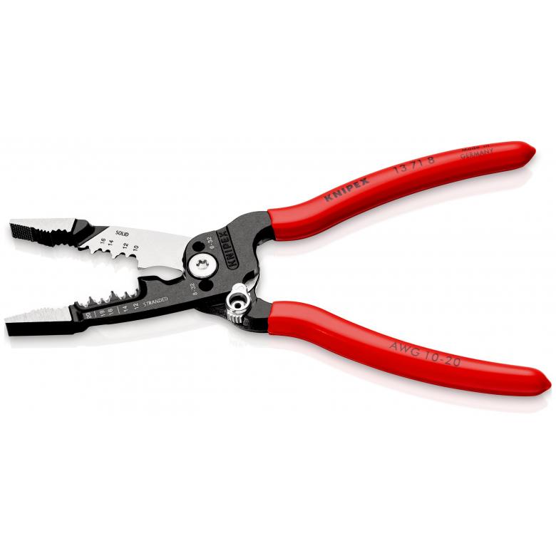 картинка KNIPEX WireStripper, многофункциональные клещи для электриков, американская модель KNIPEX 13718200  от магазина "Элит-инструмент"