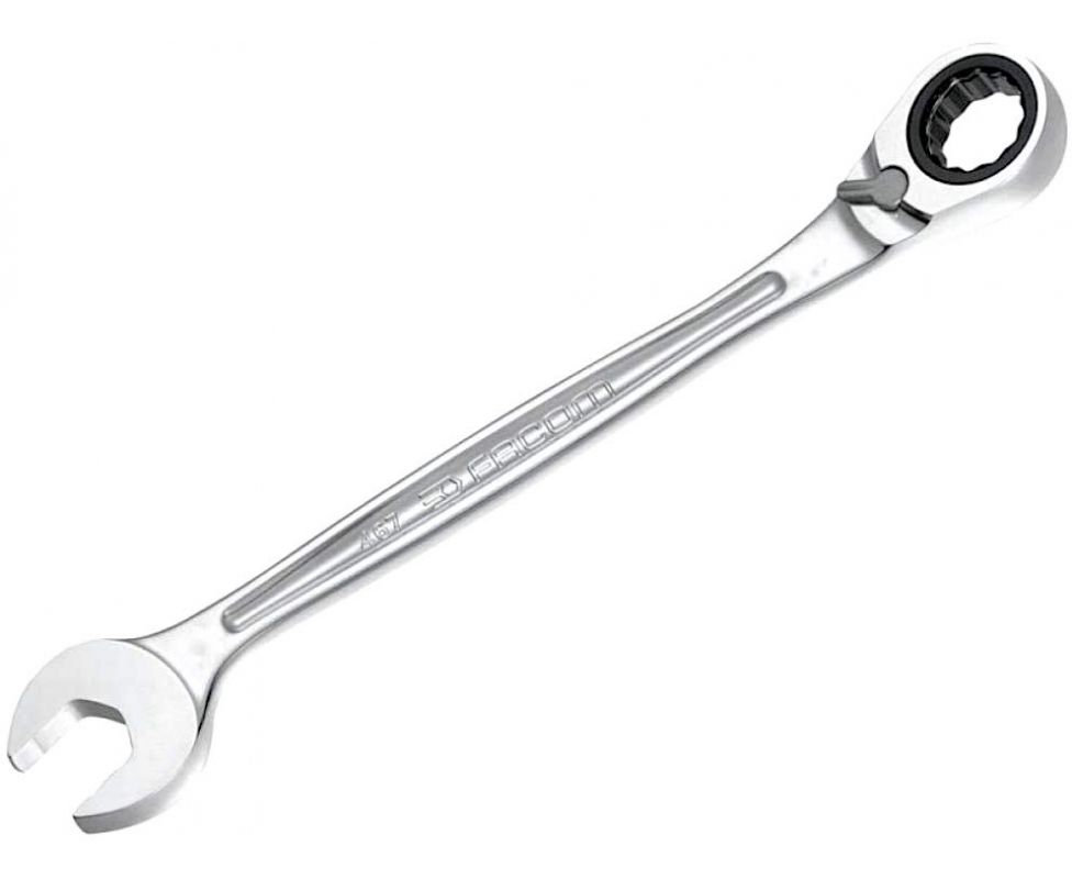 картинка Ключ гаечный комбинированный с трещоткой 11 мм Facom 467B.11 от магазина "Элит-инструмент"