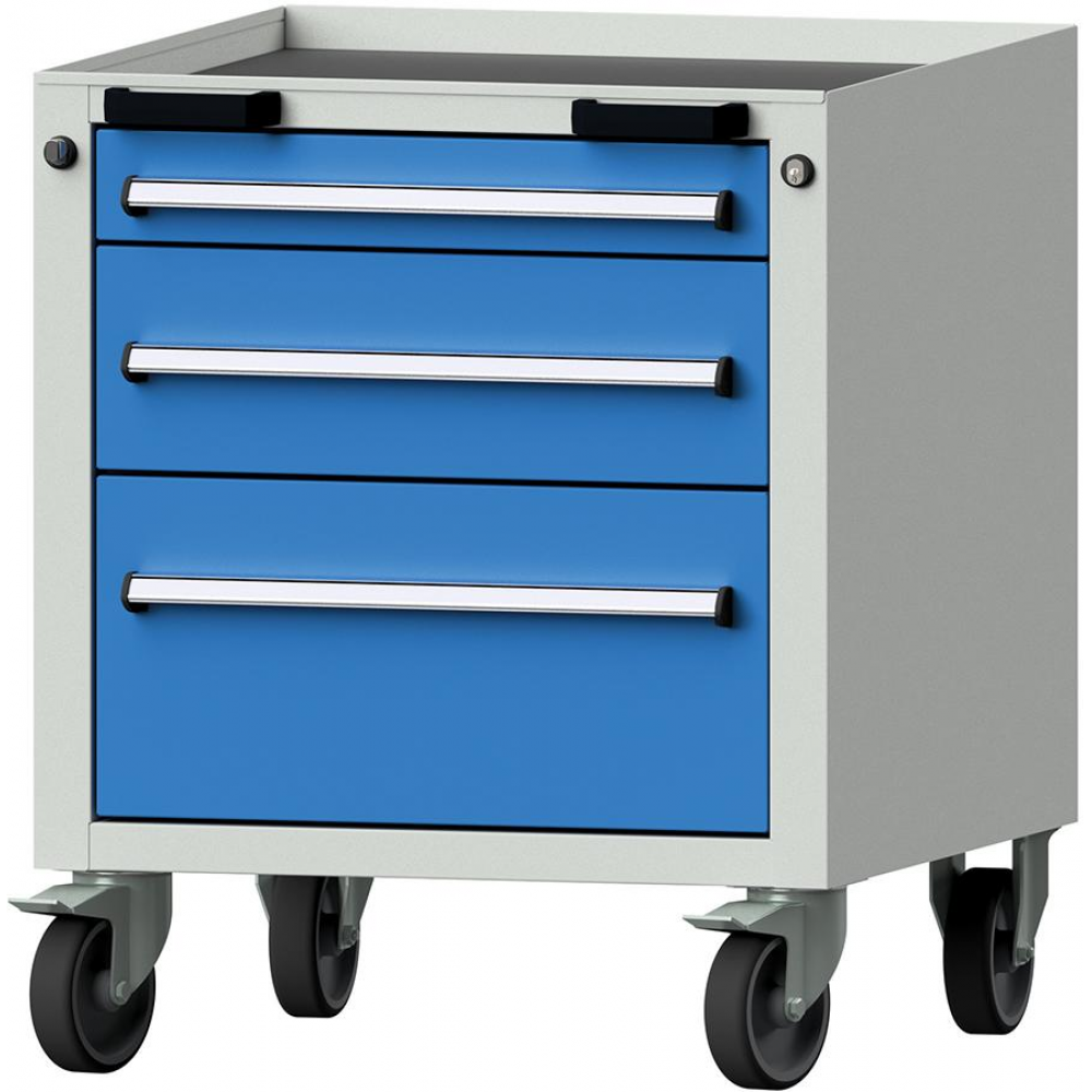 Формат рулонного контейнера Ш625хГ640хВ755мм RAL 7035/5012 3 ящика 3094 5735 Fplus