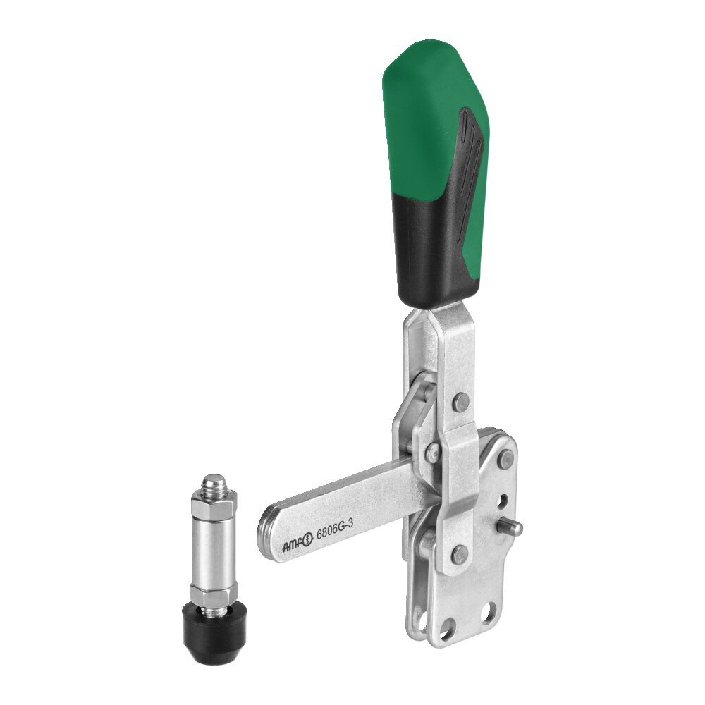 Вертикальный шарнирный зажим с зеленой ручкой АМF 557488