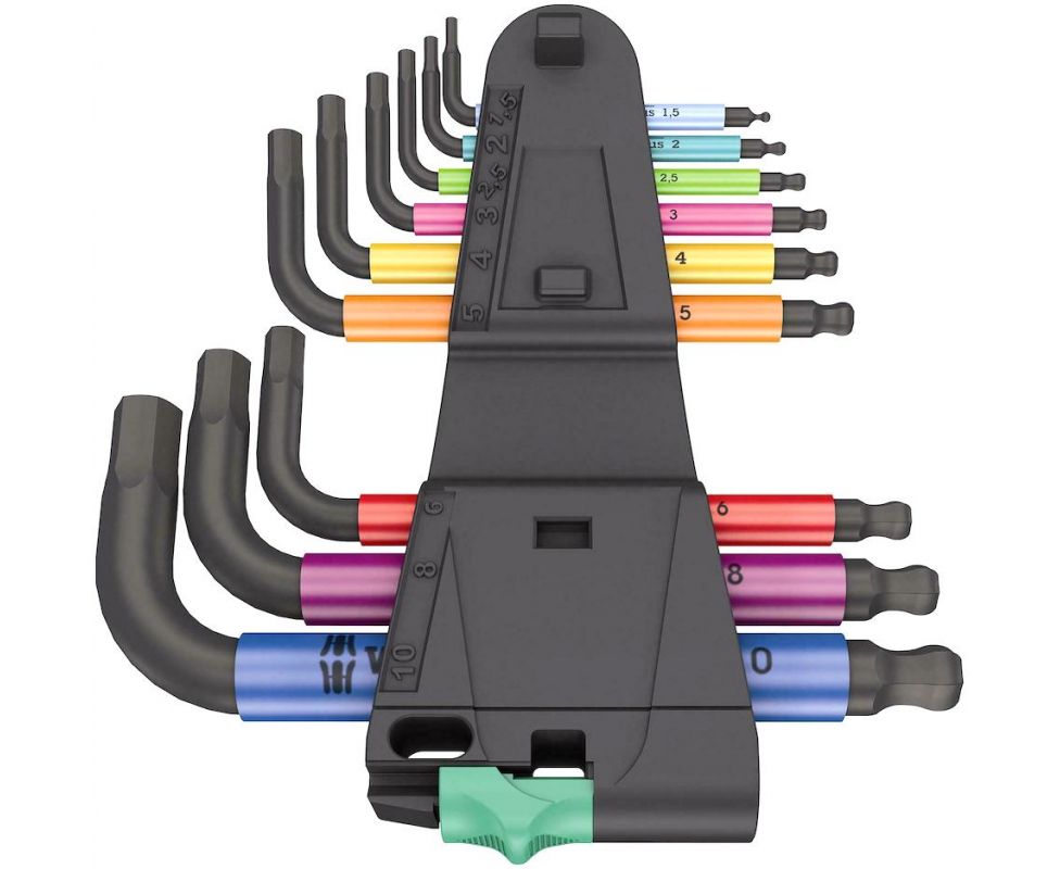 картинка Набор Г-образных ключей, метрических, Wera 950/9 Hex-Plus Multicolour 2 WE-133164 от магазина "Элит-инструмент"