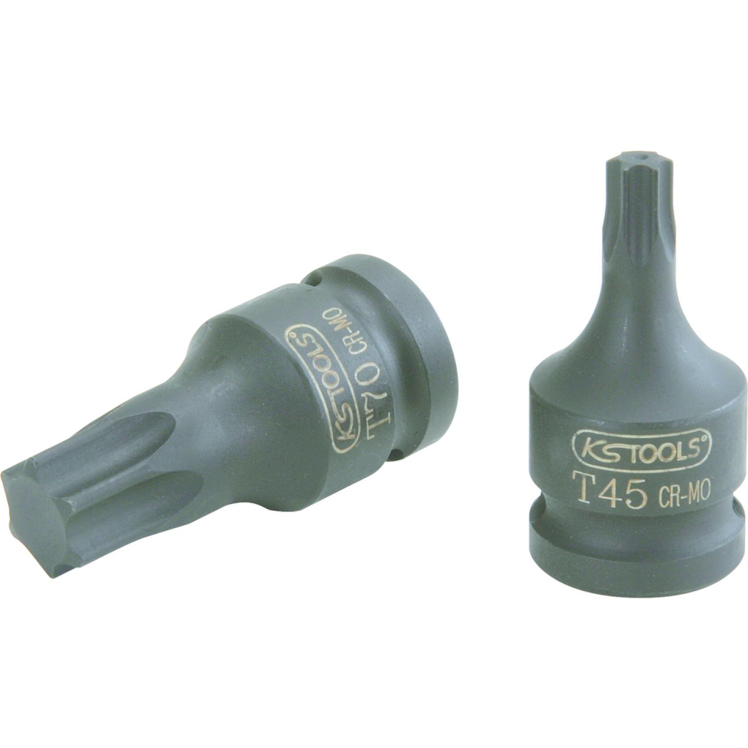 Силовая торцовая головка с битом 1/2" с профилем Torx, короткая, T70