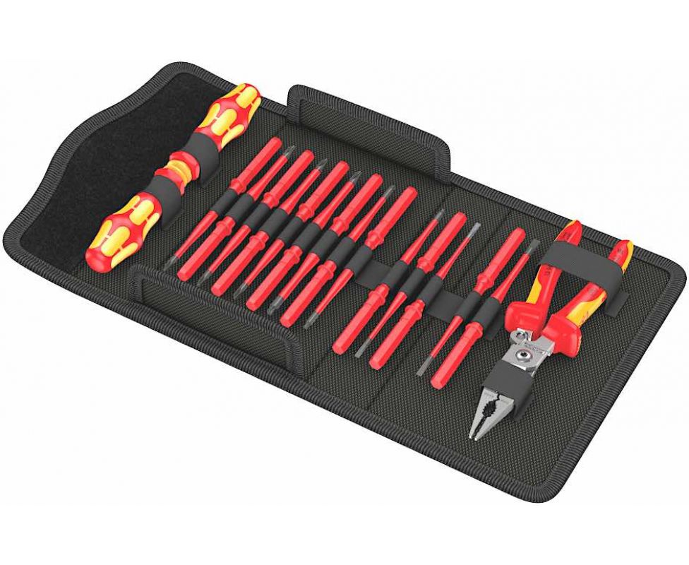 картинка Сумка с насадками Wera Kraftform Kompakt VDE 17 extra slim 1, WE-136027 от магазина "Элит-инструмент"