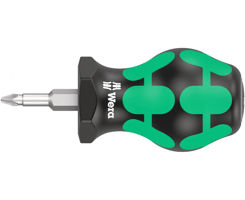 Короткая отвертка/отвертка для карбюратора Stubby 355 PZ Wera для винтов Pozidriv, PZ3 х 25 мм, WE-008855