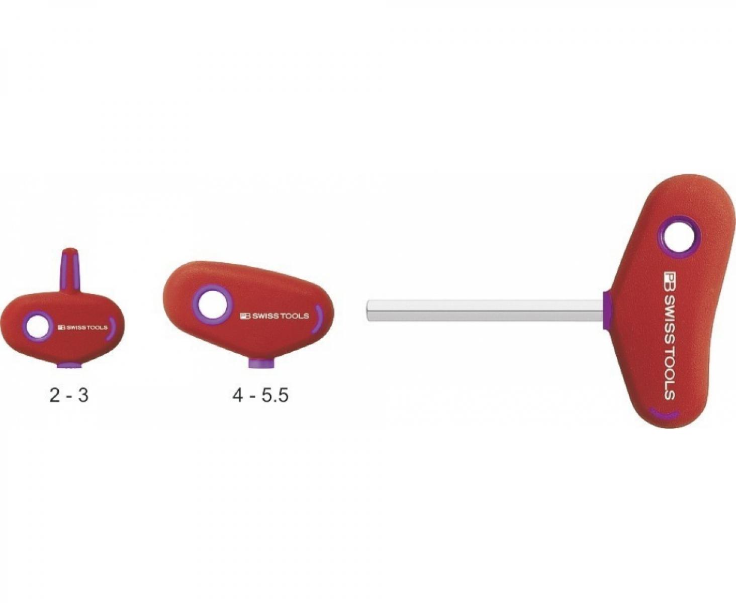 Отвертка HEX PB Swiss Tools с Т-образной рукояткой PB 207.5,5-80 M5,5