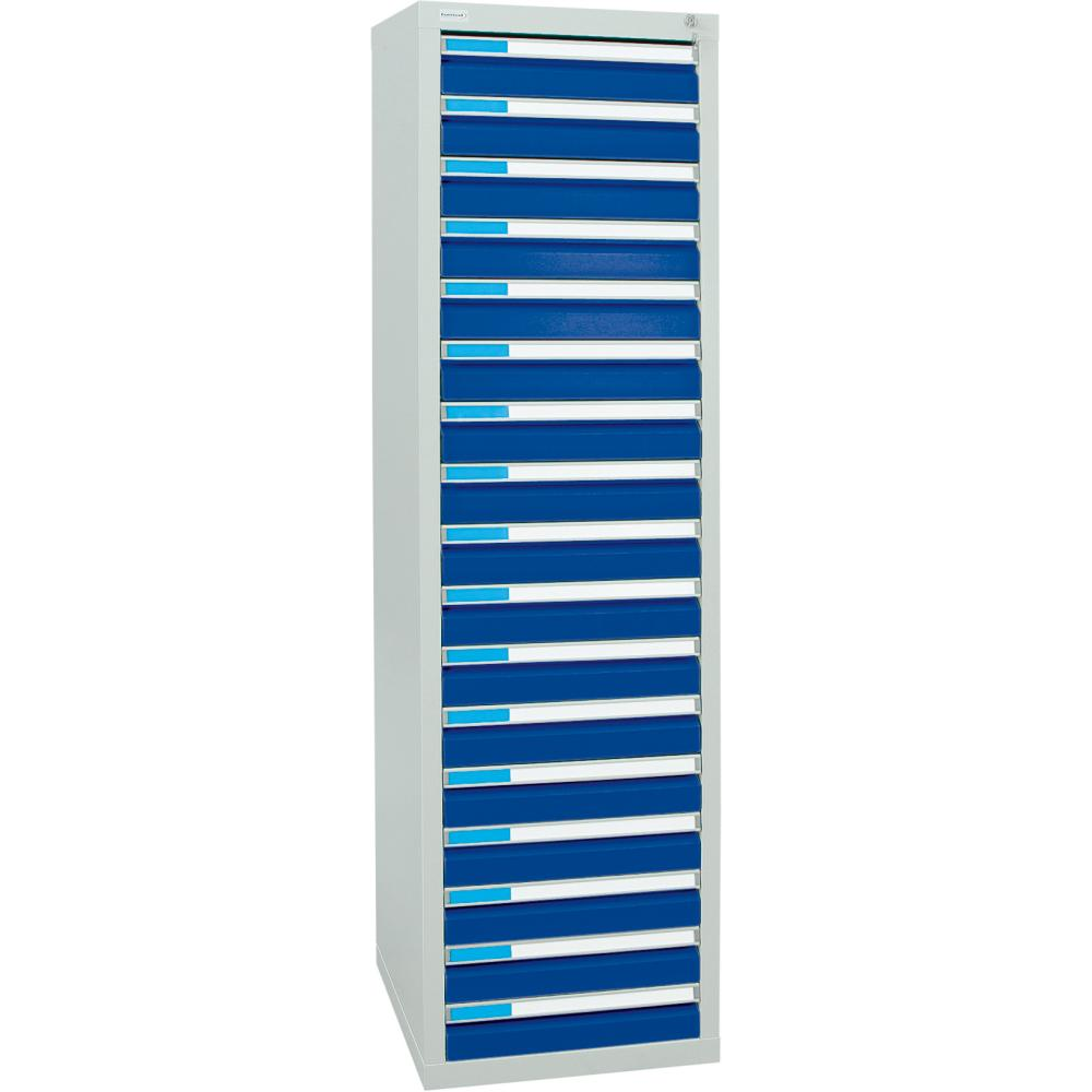 Шкаф формата Ш1800хГ500хВ500мм RAL 7035/5010 17 ящиков 75кг 3031 5107 Fplus