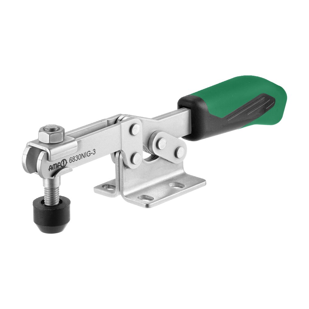 Горизонтальный шарнирный зажим с зеленой ручкой АМF 557598