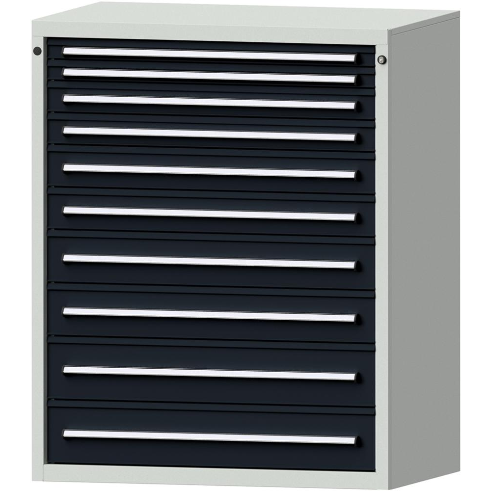 Шкаф формата Ш1060хГ675хВ1300мм RAL7035/7016 10 ящиков 75кг 3196 3031 Fplus