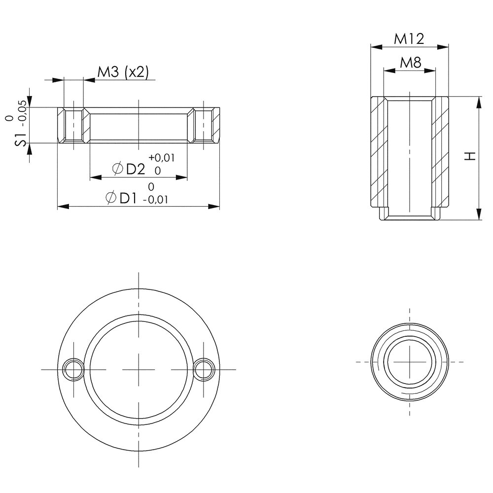 картинка Набор переходников для выдвижной шпильки 10-го размера АМF 430207 от магазина "Элит-инструмент"