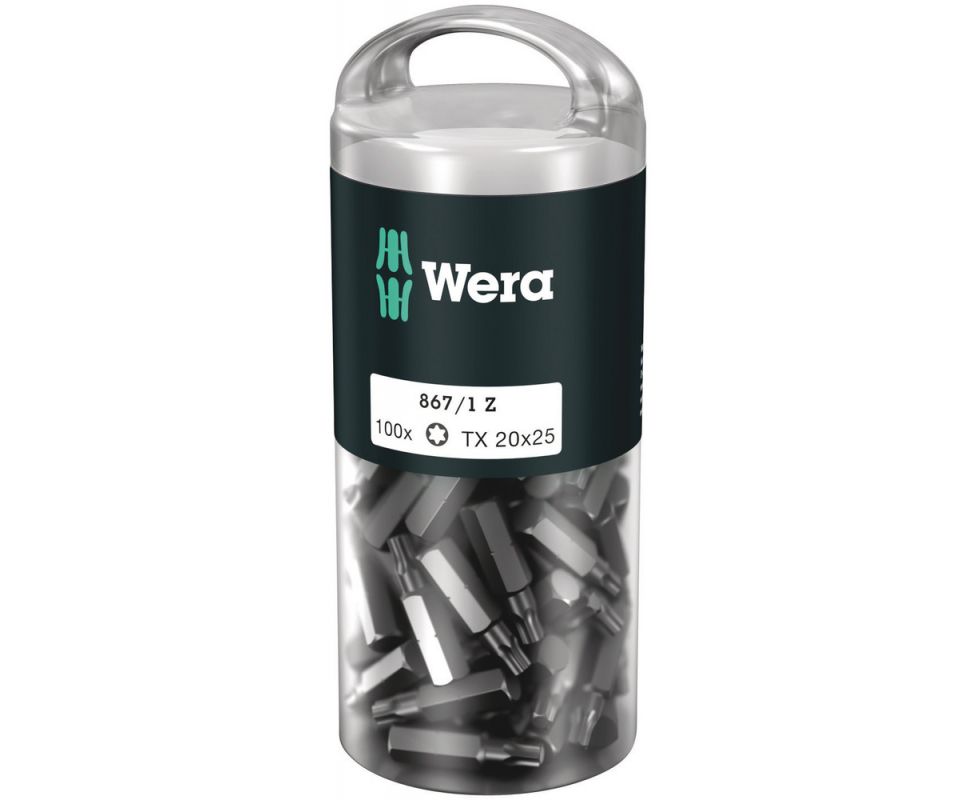 картинка 867/1 DIY 100 Насадка для винтов (100 шт.) TORX TX 30 х 25 Wera WE-072451 от магазина "Элит-инструмент"