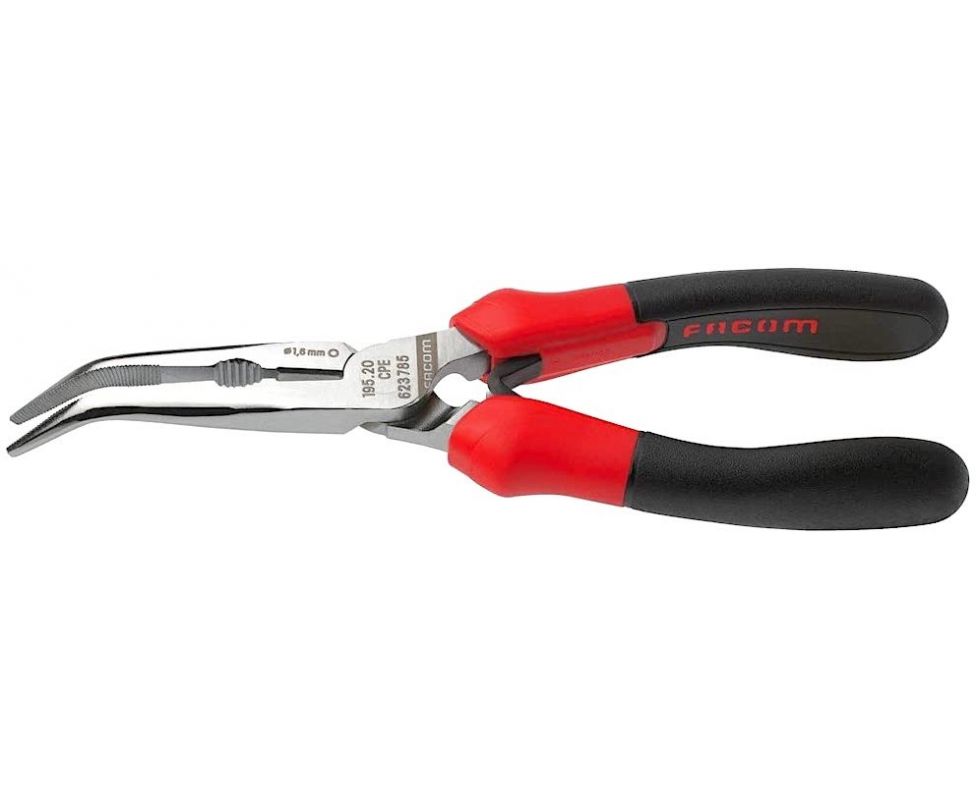 картинка Длинногубцы 200 мм изогнутые Facom 195.20CPE от магазина "Элит-инструмент"