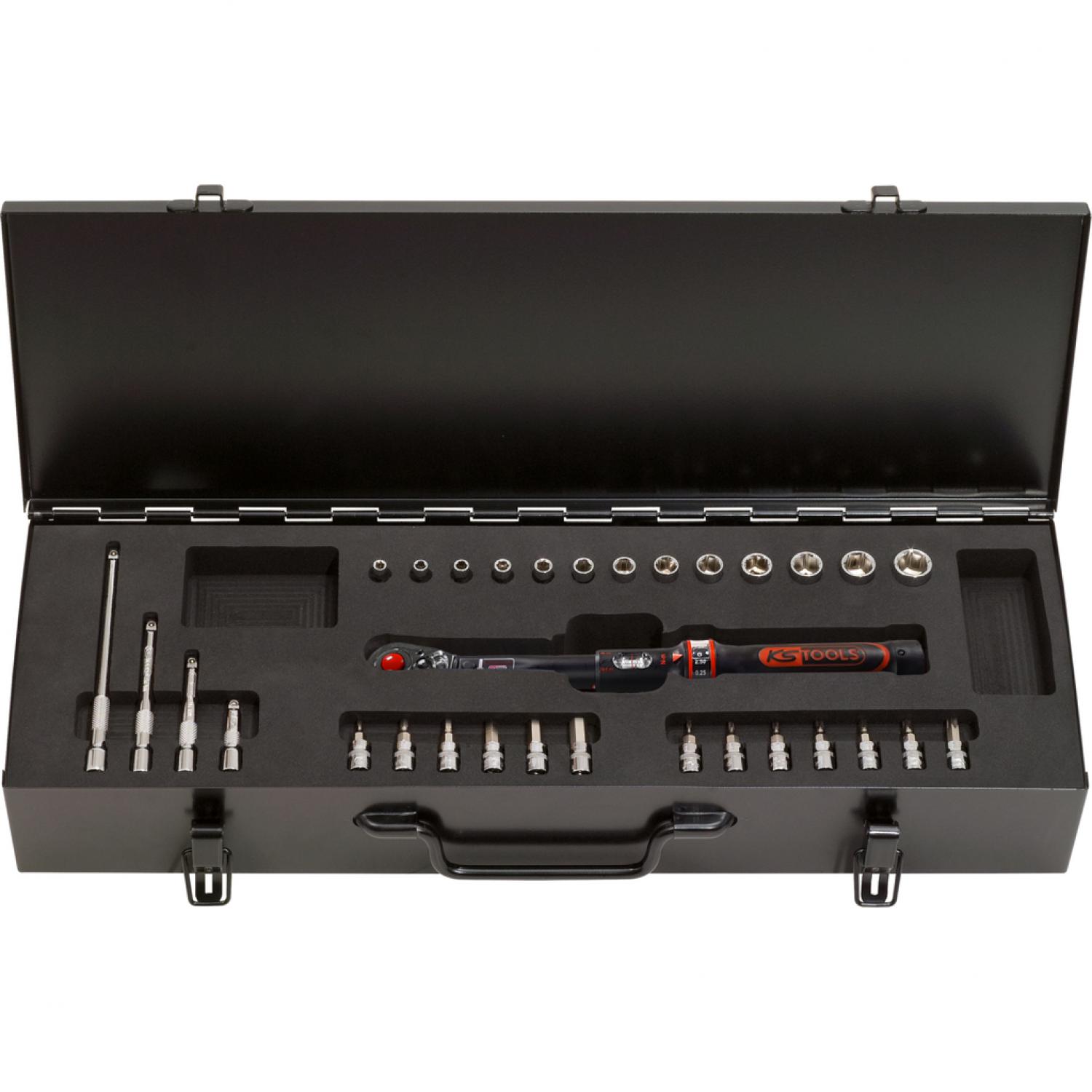 картинка Комплект динамометрических ключей 1/4'' с трещоткой, 5-25 Нм, ERGOTORQUE®precision 1/4'' с трещоткой, 5-25 Нм, 31 шт KSTools 516.1515 от магазина "Элит-инструмент"