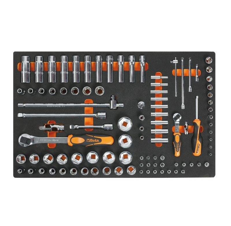 картинка 2400S-07/E-S Инструментальная тележка 7 ящиков в комплекте с 240 предметами к набору оборудования для мастерских BETA 024002221 от магазина "Элит-инструмент"