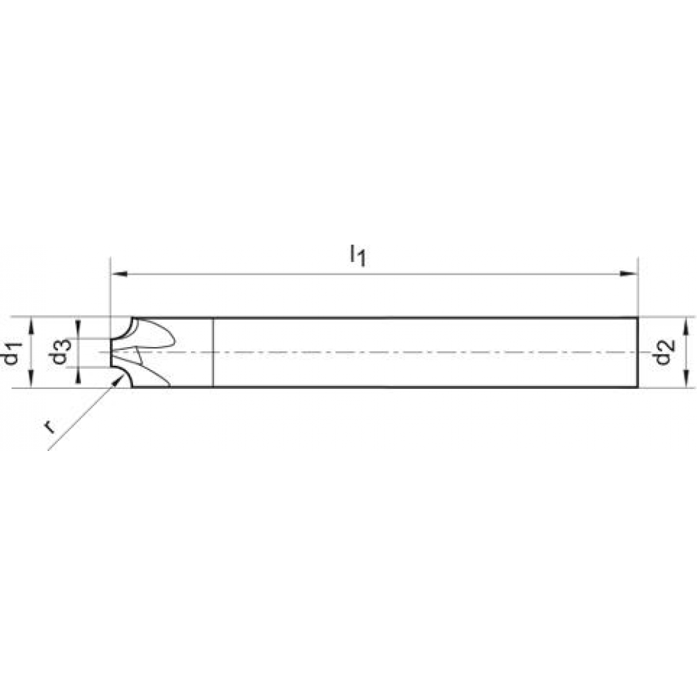 картинка Фреза четверть круга цельная твердосплавная TiALN 1,5 мм FORMAT 2451 0150 Fplus от магазина "Элит-инструмент"