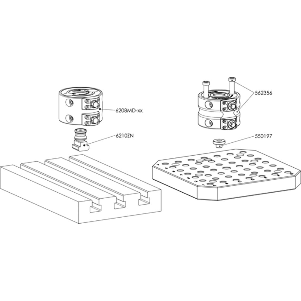 картинка Двойной зажимной модуль, механический АМF 562356 от магазина "Элит-инструмент"