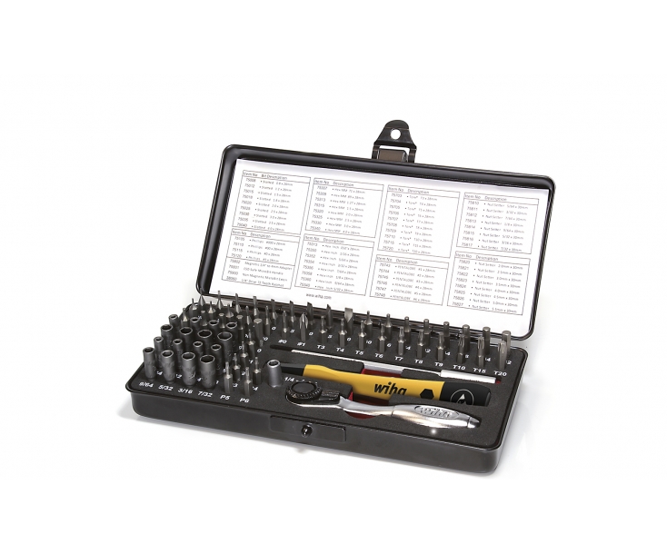 картинка Набор бит Wiha Micro bit Set 7000 SK65 ESD 39971 65 предметов от магазина "Элит-инструмент"