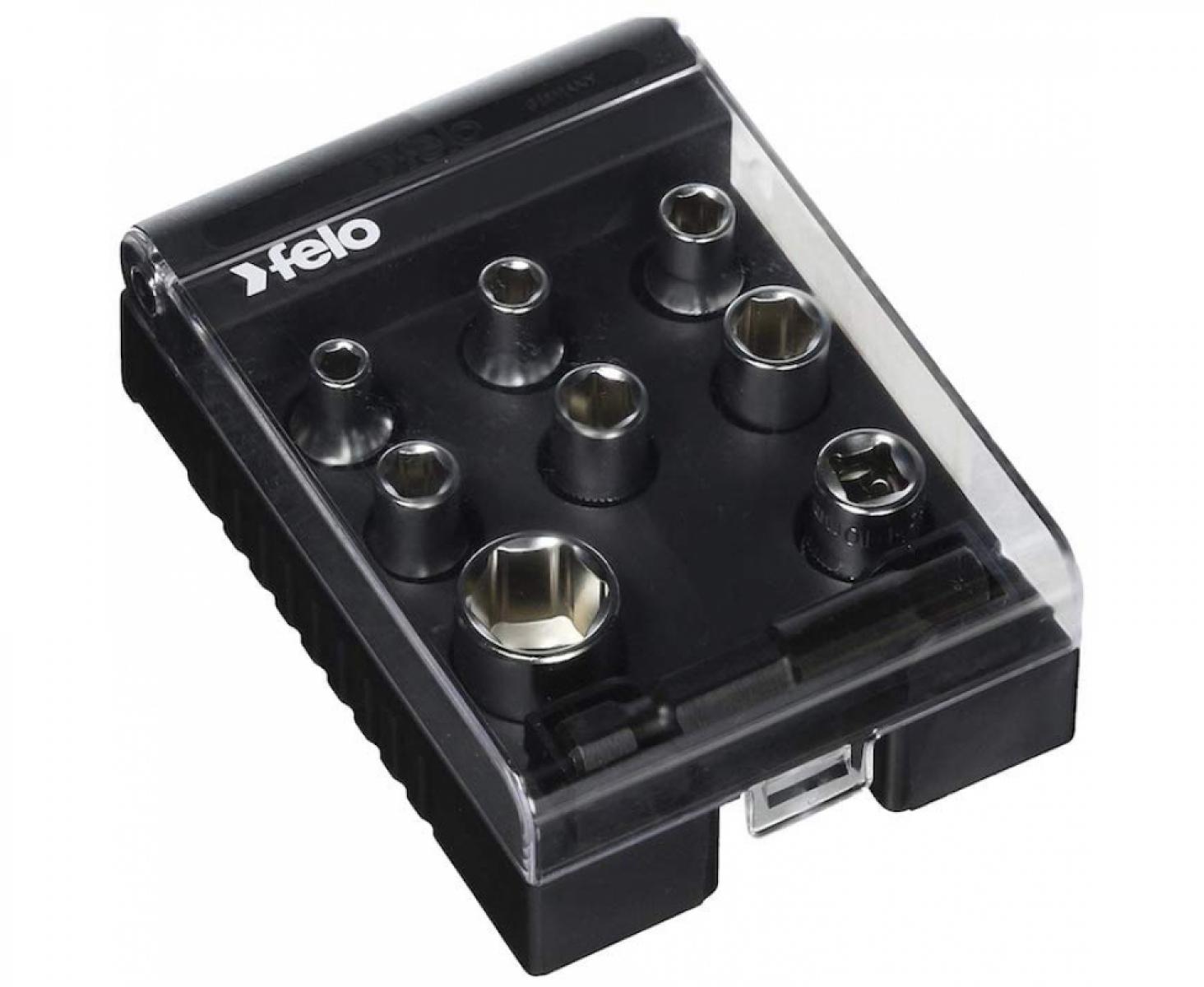 Набор торцовых головок HEX Nut Felo с адаптером 9 предметов 05798106