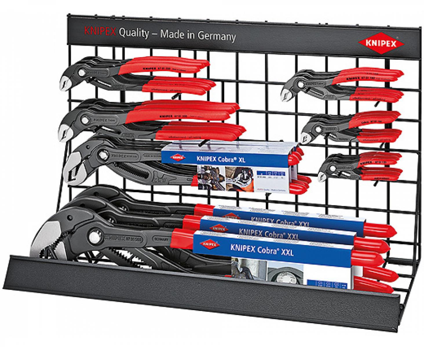 картинка Набор сантехнических клещей Cobra на дисплее, 21 предмет Knipex KN-001929 от магазина "Элит-инструмент"