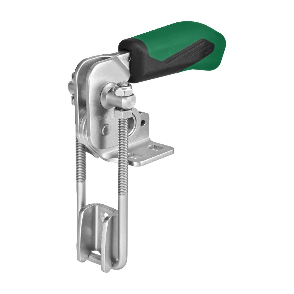 Вертикальный шарнирный зажим типа крюка с зеленой ручкой АМF 557568