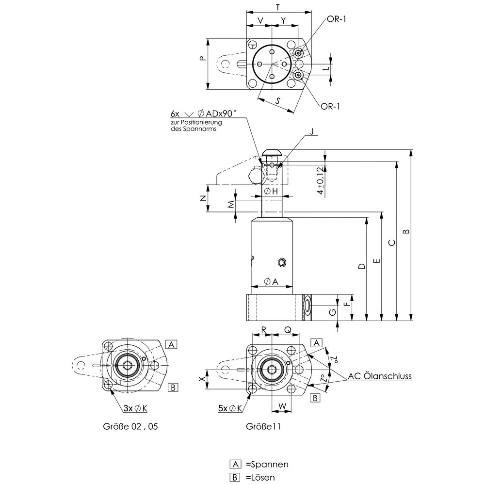 картинка Поворотный зажим, крепление к основанию на фланце, прецизионная конструкция АМF 327973 от магазина "Элит-инструмент"