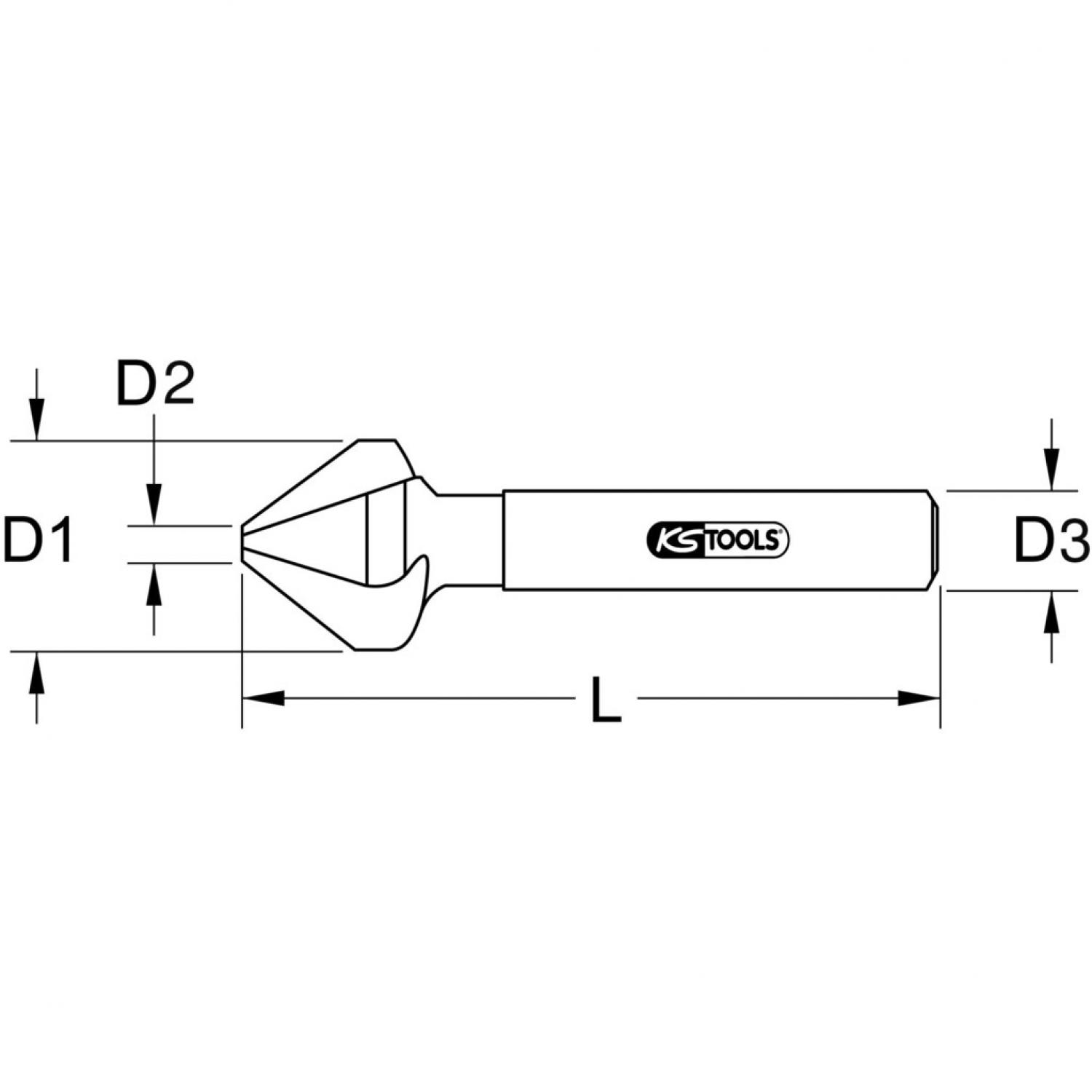 картинка Конический зенкер и зачистной зенкер HSS 90°, 8,3 мм от магазина "Элит-инструмент"