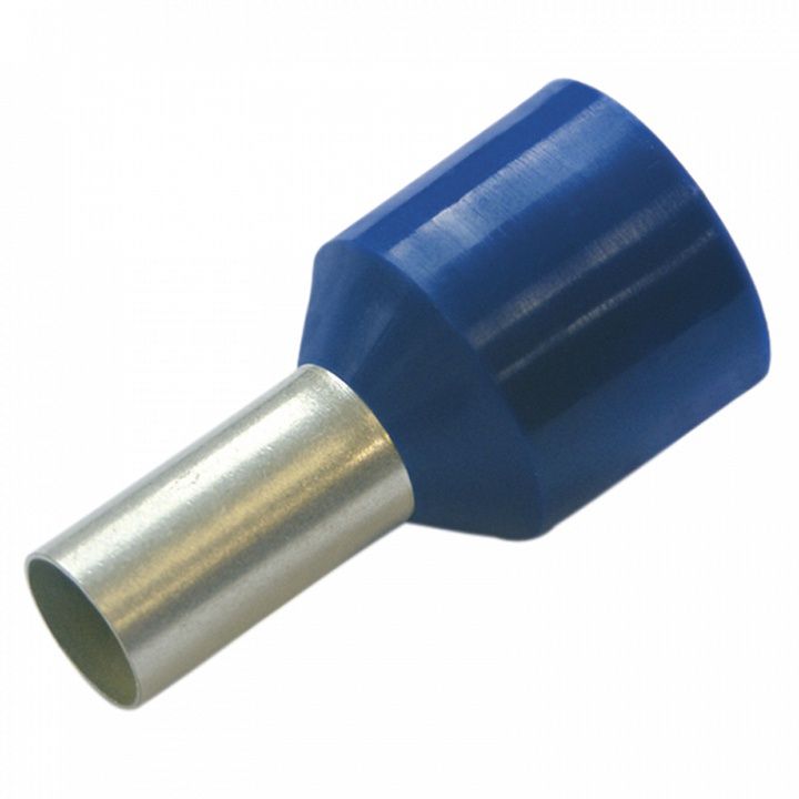 картинка Гильза конечная для устойчивых к коротким замыканиям проводов 2,5/ 8 цвет синий (упак. 100 шт.) от магазина "Элит-инструмент"